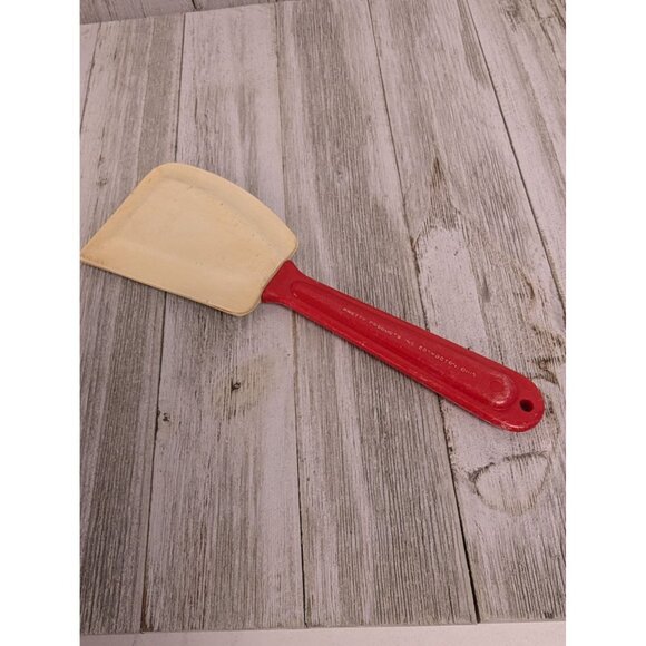 Vintage Prettyware Pan Scraper Plastic Red Handle Spatula USA - Picture 6 of 8